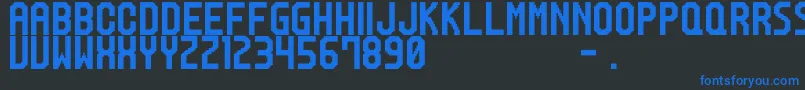 Шрифт M20SpRanker – синие шрифты на чёрном фоне