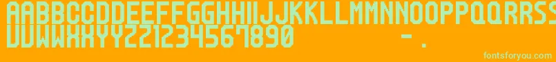 フォントM20SpRanker – オレンジの背景に緑のフォント