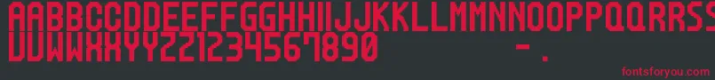 フォントM20SpRanker – 黒い背景に赤い文字