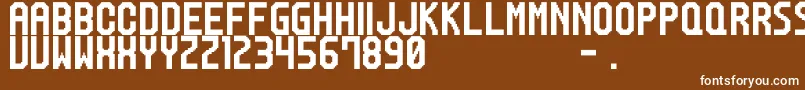 M20SpRanker Font – White Fonts on Brown Background