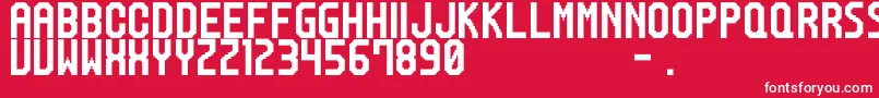 M20SpRanker Font – White Fonts on Red Background