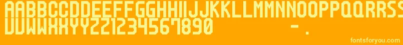 M20SpRanker Font – Yellow Fonts on Orange Background