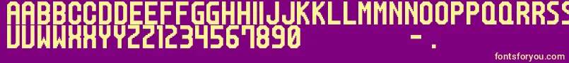 Шрифт M20SpRanker – жёлтые шрифты на фиолетовом фоне