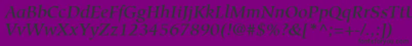 GlossaryMediumSsiMediumItalic Font – Black Fonts on Purple Background