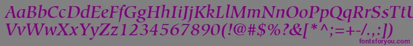 GlossaryMediumSsiMediumItalic Font – Purple Fonts on Gray Background