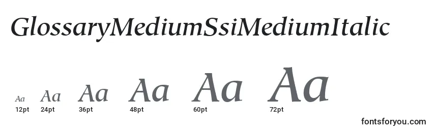 Размеры шрифта GlossaryMediumSsiMediumItalic