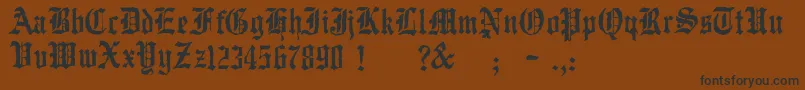 JmhWulfila Font – Black Fonts on Brown Background