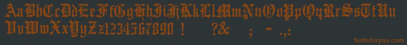 JmhWulfila Font – Brown Fonts on Black Background