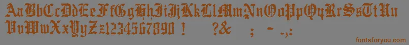 JmhWulfila Font – Brown Fonts on Gray Background