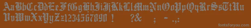 More about JmhWulfila Font JmhWulfila Font – Gray Fonts on Brown Background