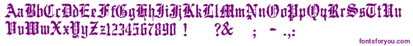 Подробнее о шрифте JmhWulfila Шрифт JmhWulfila – фиолетовые шрифты на белом фоне