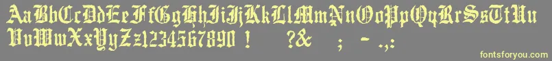 More about JmhWulfila Font JmhWulfila Font – Yellow Fonts on Gray Background