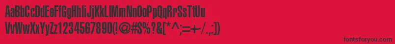 AglettericaultracompressedRoman Font – Black Fonts on Red Background