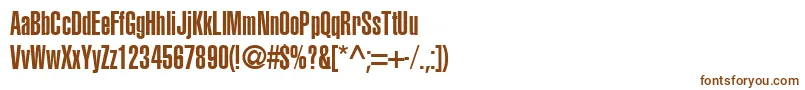 Шрифт AglettericaultracompressedRoman – коричневые шрифты на белом фоне