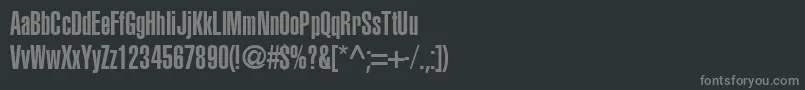 フォントAglettericaultracompressedRoman – 黒い背景に灰色の文字