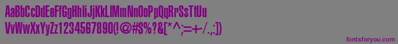 AglettericaultracompressedRoman Font – Purple Fonts on Gray Background