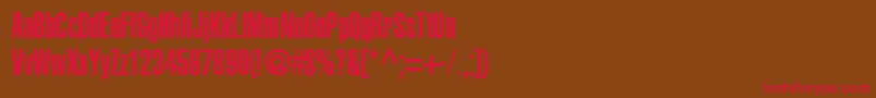 AglettericaultracompressedRoman Font – Red Fonts on Brown Background