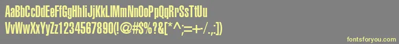 AglettericaultracompressedRoman-fontti – keltaiset fontit harmaalla taustalla