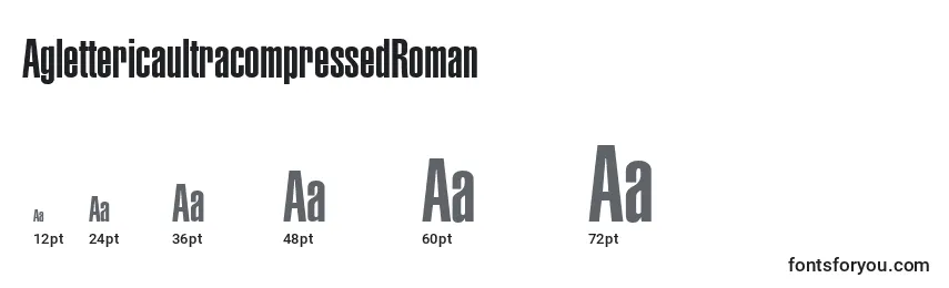 AglettericaultracompressedRoman Font Sizes