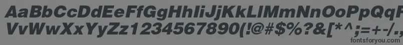 Шрифт HeliosblackItalic – чёрные шрифты на сером фоне