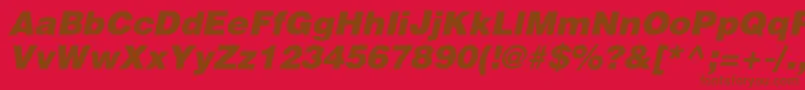 Шрифт HeliosblackItalic – коричневые шрифты на красном фоне