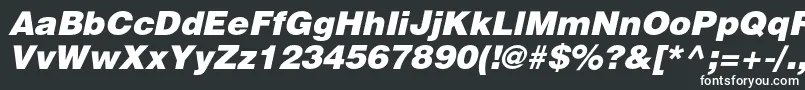 フォントHeliosblackItalic – 白い文字