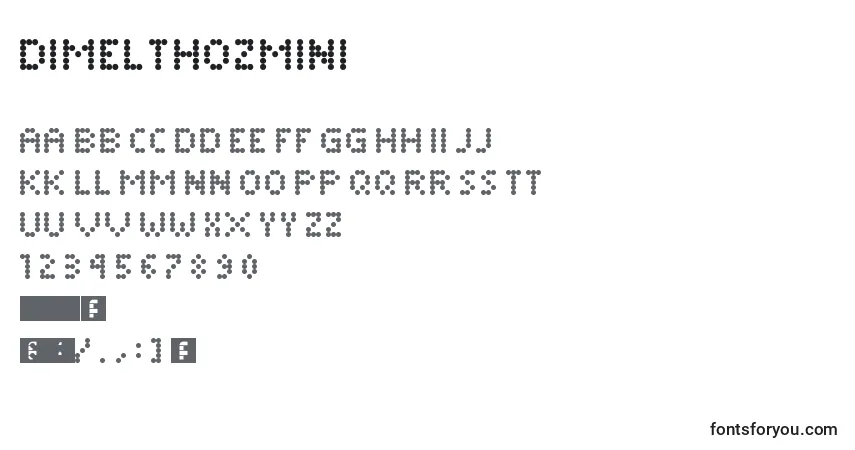Czcionka DimelthozMini – alfabet, cyfry, specjalne znaki