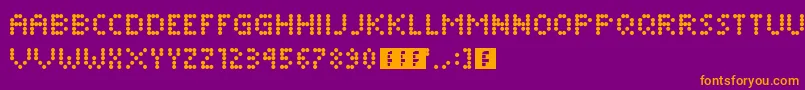 DimelthozMini Font – Orange Fonts on Purple Background