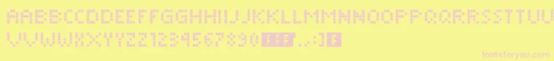 DimelthozMini Font – Pink Fonts on Yellow Background
