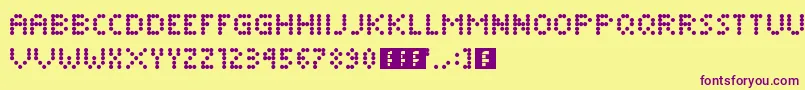 DimelthozMini Font – Purple Fonts on Yellow Background