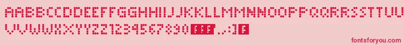 DimelthozMini Font – Red Fonts on Pink Background