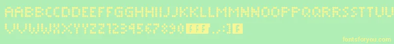 DimelthozMini Font – Yellow Fonts on Green Background