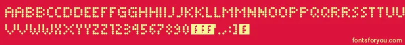 DimelthozMini Font – Yellow Fonts on Red Background