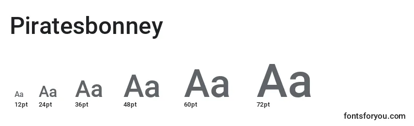 Piratesbonney Font Sizes