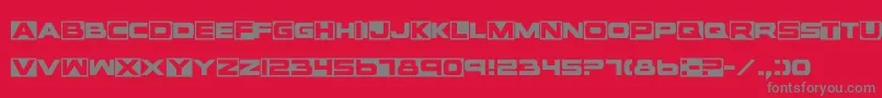 Vox Font – Gray Fonts on Red Background