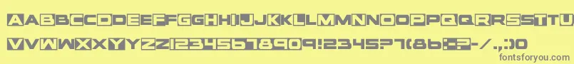 Vox Font – Gray Fonts on Yellow Background