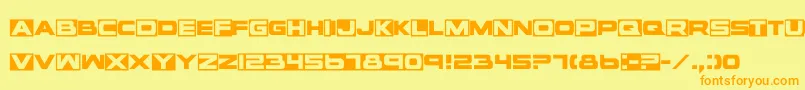 Czcionka Vox – pomarańczowe czcionki na żółtym tle