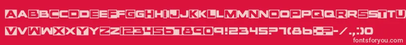 Vox Font – Pink Fonts on Red Background