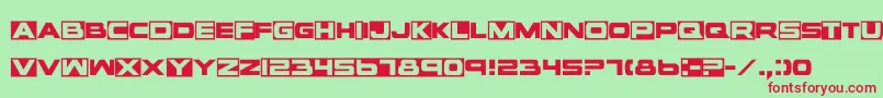 Vox Font – Red Fonts on Green Background