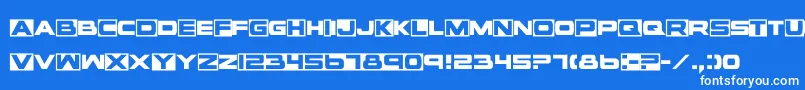 Шрифт Vox – белые шрифты на синем фоне