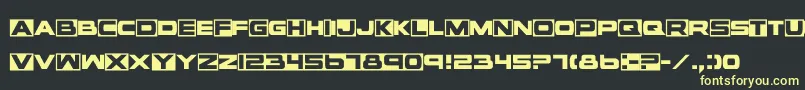 Vox Font – Yellow Fonts on Black Background