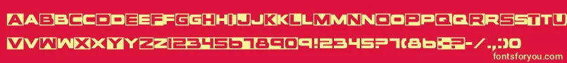 Vox Font – Yellow Fonts on Red Background