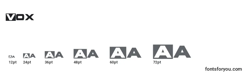 Vox Font Sizes