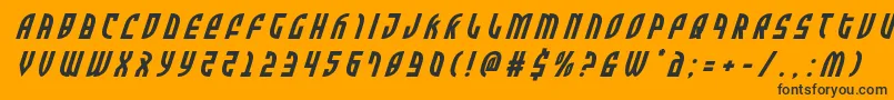 Zoneridertitleital Font – Black Fonts on Orange Background