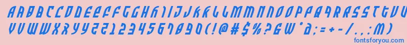 Zoneridertitleital Font – Blue Fonts on Pink Background