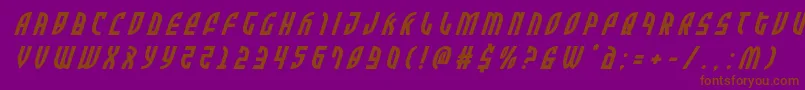 Zoneridertitleital Font – Brown Fonts on Purple Background