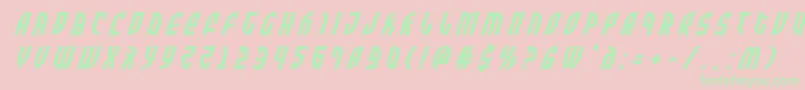 Zoneridertitleital Font – Green Fonts on Pink Background