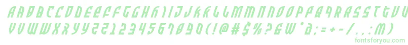 Zoneridertitleital Font – Green Fonts on White Background