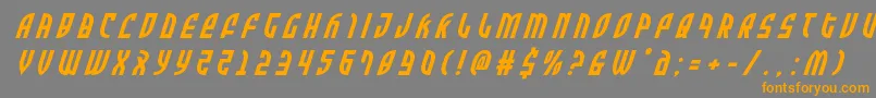 Zoneridertitleital Font – Orange Fonts on Gray Background