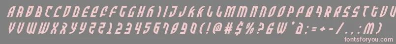 Zoneridertitleital Font – Pink Fonts on Gray Background